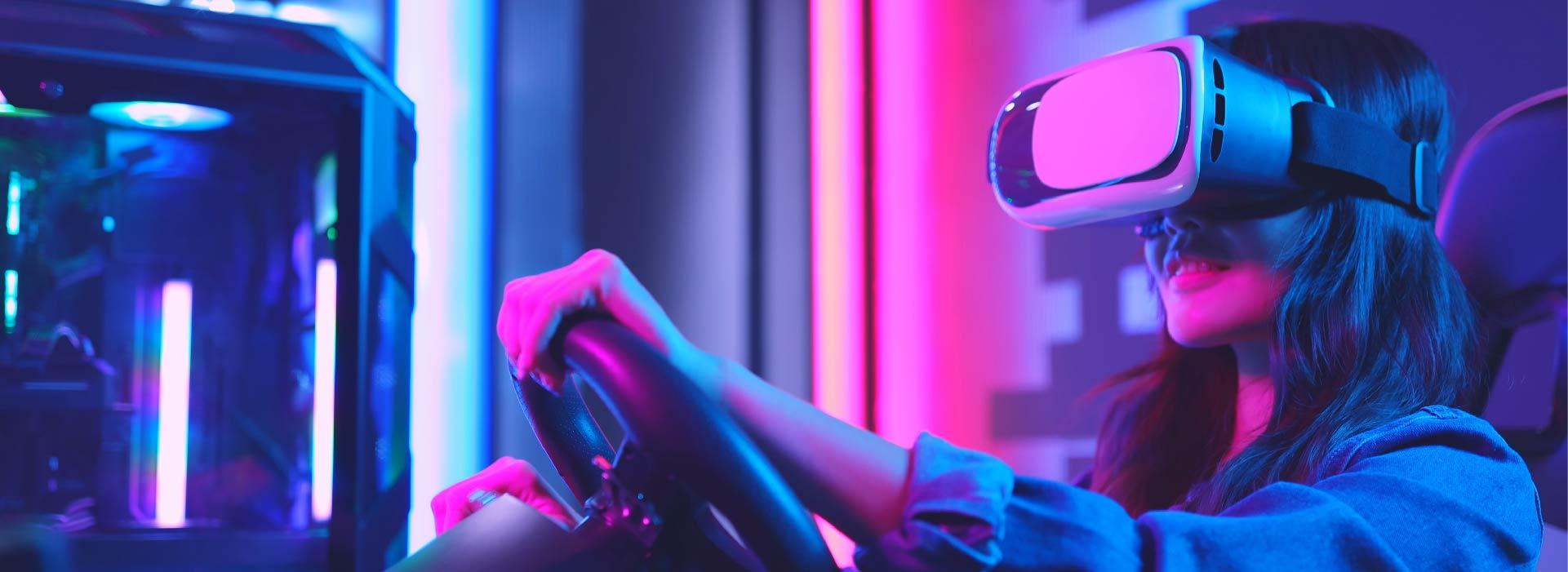 Woman using Virtual reality