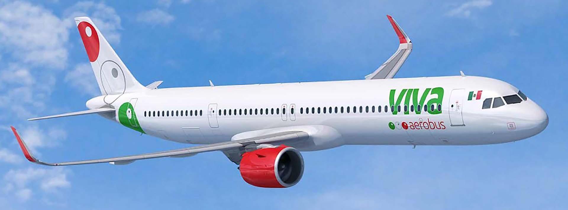 Picture of a Viva Aerobus plane